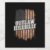 Trump Vance 2024 J.D. Vance Outlaw Hillbilly Weinetikett (Einzelnes Label)