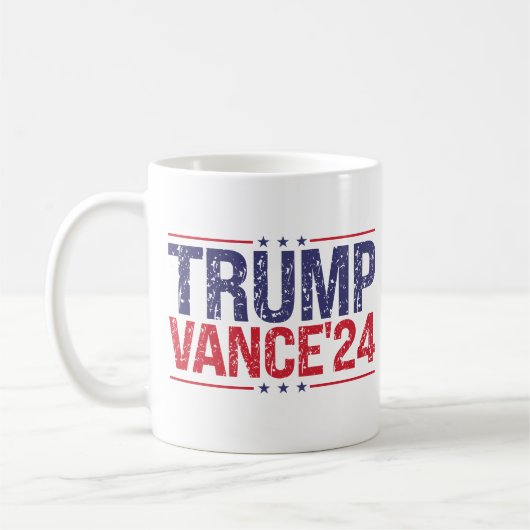Trump Vance 2024 Kaffeetasse (Links)