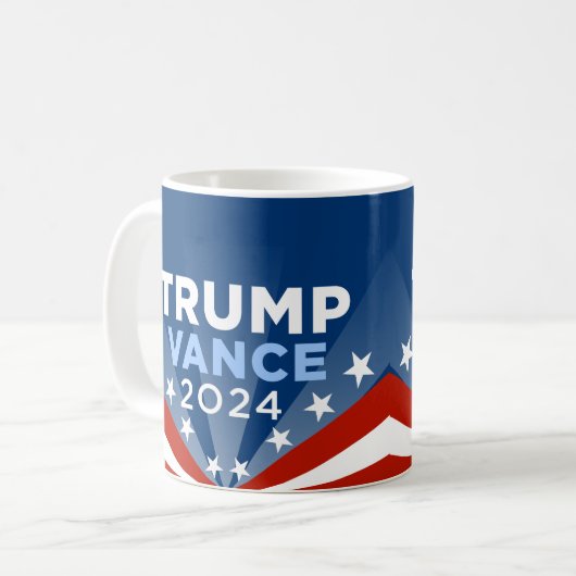 Trump Vance 2024 Kaffeetasse (Vorderseite Links)