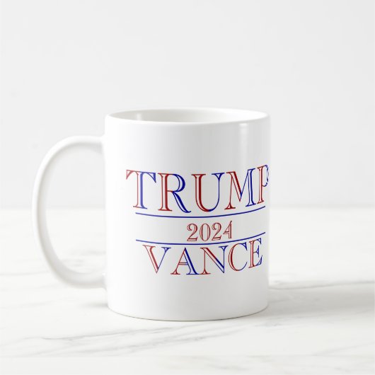 Trump Vance 2024 Kaffeetasse (Links)