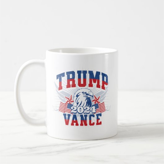 Trump Vance 2024 Kaffeetasse Tasse (Links)