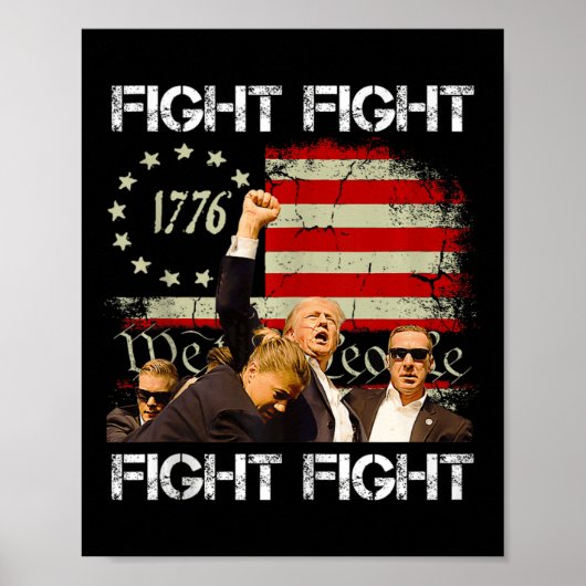 Trump Vance 2024 Kampf Poster (Vorne)