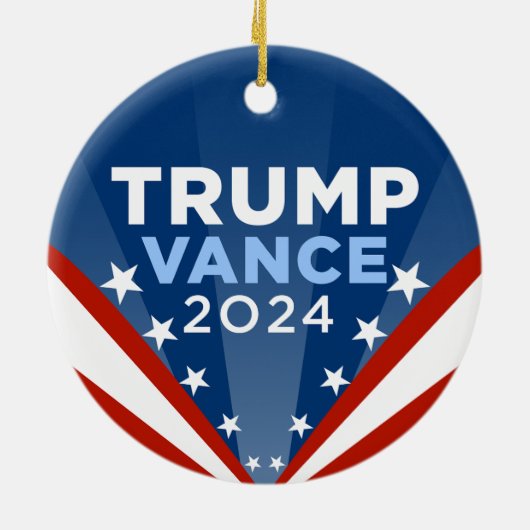 Trump Vance 2024 Keramik Ornament (Hinten)