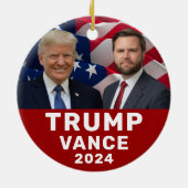 Trump Vance 2024 Keramik Ornament (Hinten)