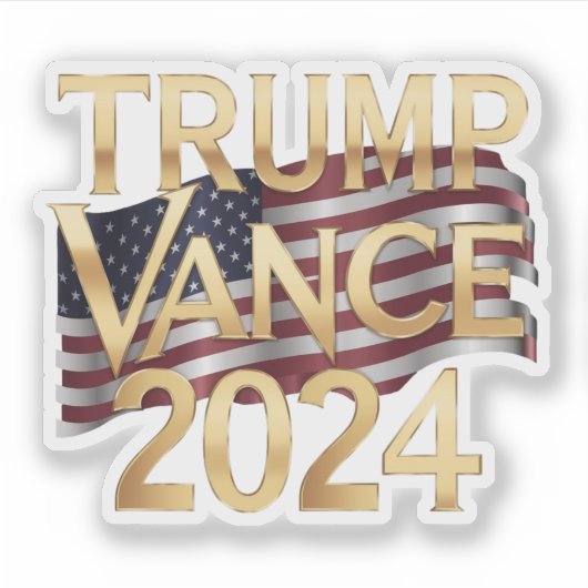 Trump Vance 2024 Konservative Werte, Sticker (Vorderseite)
