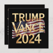 Trump Vance 2024 Konservative Werte, Sticker Einladung (Vorne/Hinten)