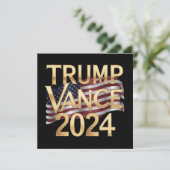 Trump Vance 2024 Konservative Werte, Sticker Einladung (Stehend Vorderseite)