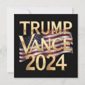 Trump Vance 2024 Konservative Werte, Sticker Einladung (Rückseite)