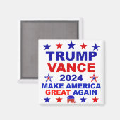 Trump Vance 2024 Magnet (Vorderseite/Rückseite)