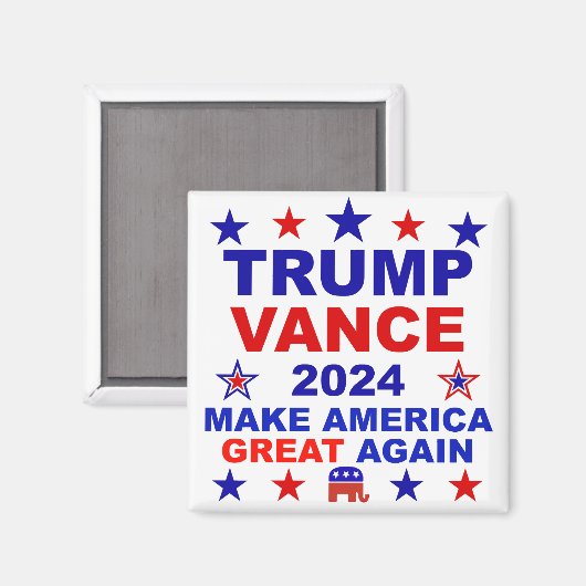 Trump Vance 2024 Magnet (Vorderseite/Rückseite)