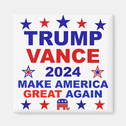 Trump Vance 2024 Magnet (Vorne)
