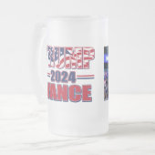 Trump Vance 2024 Mattglas Bierglas (Vorderseite Links)