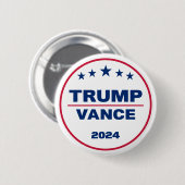 Trump Vance 2024 nimmt die Wahl 2024 zurück Button (Vorne & Hinten)