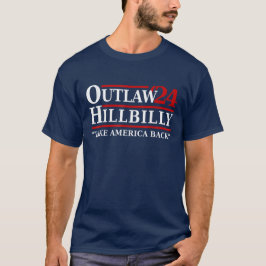 Trump Vance 2024 Outlaw Hillbilly USA Flag Vintag T-Shirt