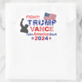 TRUMP VANCE 2024 OVALER AUFKLEBER (Tasche)