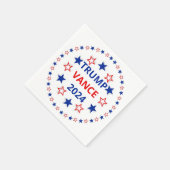 Trump, Vance 2024 Paper Napkins, Standard Cocktail Serviette (Ecke)