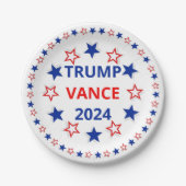 Trump, Vance 2024 Paper Plate Pappteller (Vorderseite)