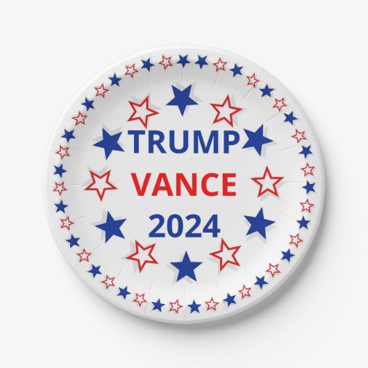 Trump, Vance 2024 Paper Plate Pappteller (Vorderseite)
