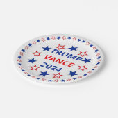Trump, Vance 2024 Paper Plate Pappteller (Schrägansicht)