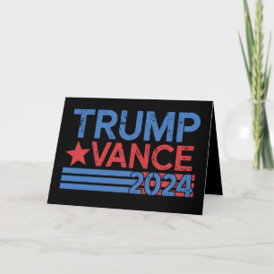 Trump Vance 2024 Präsident 47 USA Vintage Dankeskarte