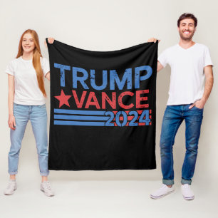 Trump Vance 2024 Präsident 47 USA Vintage Fleecedecke