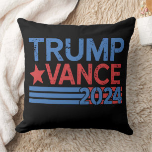 Trump Vance 2024 Präsident 47 USA Vintage Kissen