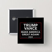 Trump Vance 2024 Präsident JD Vance Vice MAGA Button (Vorne & Hinten)