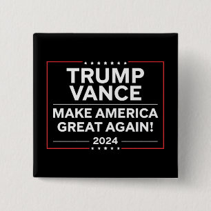 Trump Vance 2024 Präsident JD Vance Vice MAGA Button