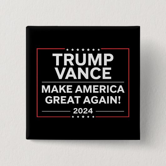 Trump Vance 2024 Präsident JD Vance Vice MAGA Button (Vorderseite)