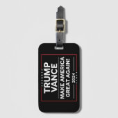 Trump Vance 2024 Präsident JD Vance Vice MAGA Gepäckanhänger (Vorderseite Vertikal)