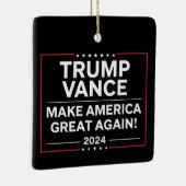Trump Vance 2024 Präsident JD Vance Vice MAGA Keramikornament (Rechts)