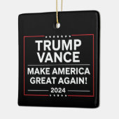 Trump Vance 2024 Präsident JD Vance Vice MAGA Keramikornament (Links)