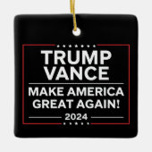Trump Vance 2024 Präsident JD Vance Vice MAGA Keramikornament (Vorderseite)