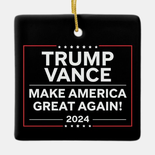 Trump Vance 2024 Präsident JD Vance Vice MAGA Keramikornament (Vorderseite)