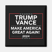 Trump Vance 2024 Präsident JD Vance Vice MAGA Magnet (Vorne)