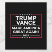 Trump Vance 2024 Präsident JD Vance Vice MAGA Weinetikett (Einzelnes Label)