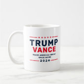 Trump Vance 2024 Präsident Kaffeetasse (Links)
