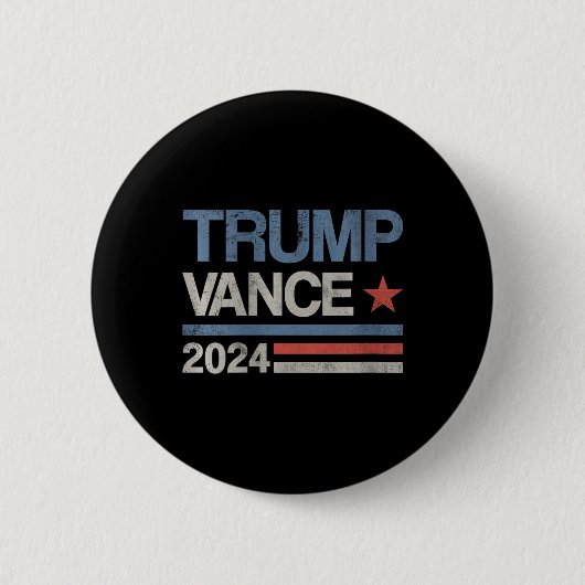 Trump Vance 2024 Präsident Trump Unterstützer Button (Vorderseite)