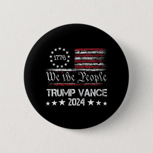 Trump Vance 2024 Präsident Trump Unterstützer Button