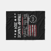 Trump Vance 2024 Präsident Trump Unterstützer Wied Fleecedecke (Vorderseite (Horizontal))