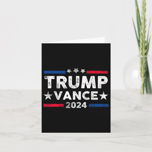 Trump Vance 2024 Präsident Trump Unterstützer Wied Karte (Vorderseite)