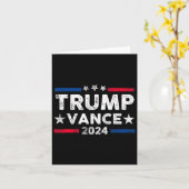 Trump Vance 2024 Präsident Trump Unterstützer Wied Karte (Gelbe Blume)