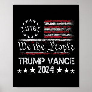 Trump Vance 2024 Präsident Trump Unterstützer Wied Poster