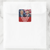 Trump Vance 2024 Quadratischer Aufkleber (Tasche)