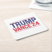 Trump Vance 2024 Rechteckiger Pappuntersetzer (angewinkelt)