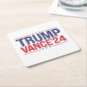 Trump Vance 2024 Rechteckiger Pappuntersetzer (angewinkelt)