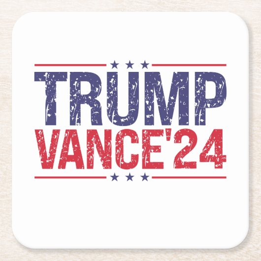 Trump Vance 2024 Rechteckiger Pappuntersetzer (Vorderseite)