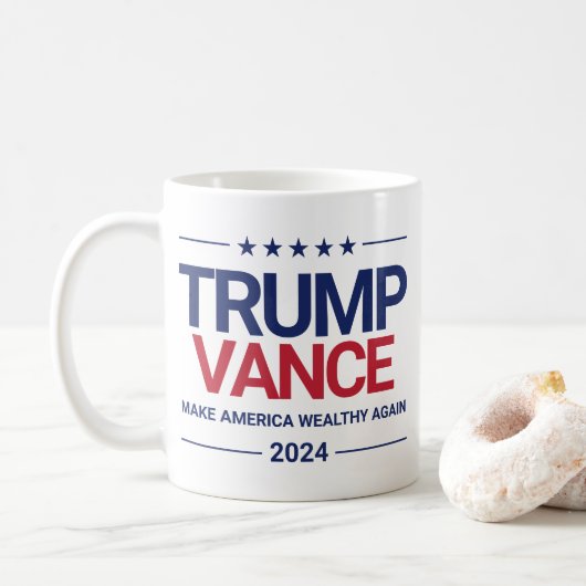 Trump Vance 2024 Republikaner MAWA Custom Kaffeetasse (Mit Donut)