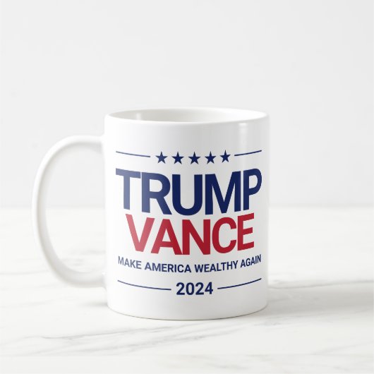 Trump Vance 2024 Republikaner MAWA Custom Kaffeetasse (Links)