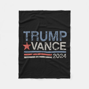 Trump Vance 2024 Retro Stripe Trump Jd Vance Fleecedecke